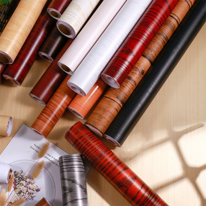 สติกเกอร์ติดผนังกันน้ำห่อเฟอร์นิเตอร์ตกแต่งบ้านไม้-pvc-self-adhesive-wallpaper-ไวนิล-y15ฟิล์มติดโต๊ะในครัว