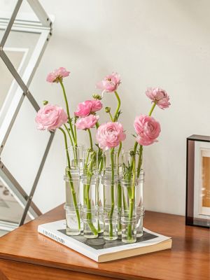 【CW】๑∋☄  Test Tube Vase Glass Floral Hydroponics Ornament Room Decoration Accessories Flowerpot