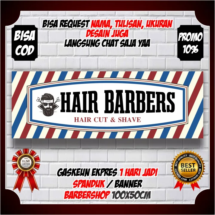 Spanduk / Banner Model Pangkas Rambut / Banner Potong Rambut / Banner