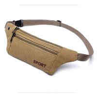 Men Casual Durable Fanny Waist Pack Male Waist Bags Belt Canvas New Hip Bum Military Bag Pouch Three Zipper Pocket Running Belt