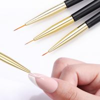 3pcs / Set Brush Pen Untuk Menggambar Kutek UV Gel Manicure 5211059✸﹉