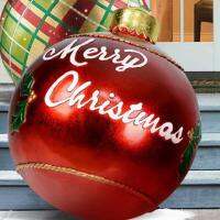 60Cm Large Inflatable Christmas Balls Christmas Tree Decorations Outdoor Atmosphere Inflatable corlorful ball Ornament No light