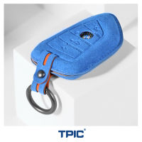 TPIC Alcantara LCD Car Key Case สำหรับ BMW G20 G30 X1 X3 G11 F20 G05 X6 X7 X5 G01 G02อุปกรณ์เสริมผู้ถือ Shell