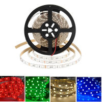 SMD 5050 LED Strip 5M 60led M DC 12V 24V ยืดหยุ่นริบบิ้นไดโอดเทป4000K NW RGB สีขาวอบอุ่นสีขาวสีแดงสีเขียวสีฟ้าสีเหลือง *