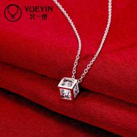 Silver Plated Necklace Pendant Charm Chain Crystal Necklace Fashion Jewelry Classic Colar Feminina Original Designs Fashion Chain Necklaces