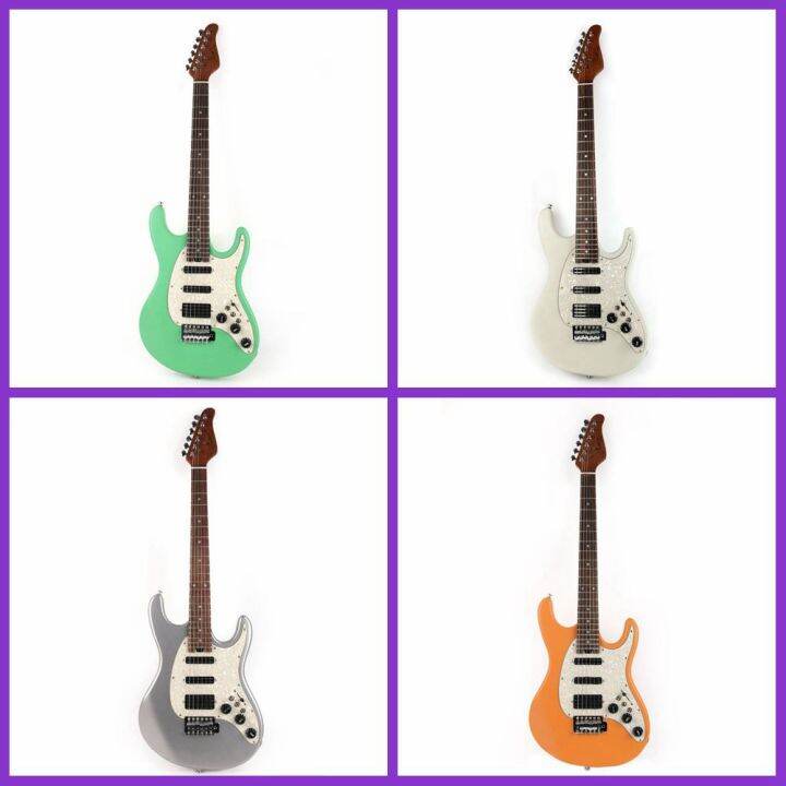 Classic Grote Electric Guitar with White Pearls Pickguard HSS Pickups