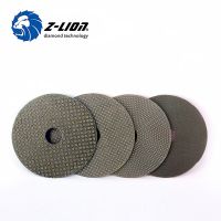 Z-LION 3 Electroplated Diamond Wheel Polishing Pad 4pcs/Set Fast Removal Tile Glass Concrete Stone Sanding Disk Metal Polishing