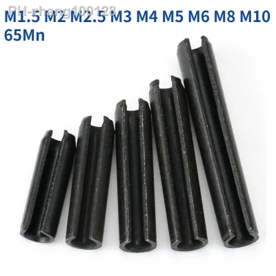 M1.5 M2 M2.5 M3 M4 M5 M6 M8 M10 65Mn Black Carbon Steel Spring-Type Straight Pins Spring Elastic Cylindrical Cotter Pin Dowel