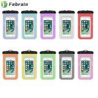 FEBRAIN เคสครอบโทรศัพท์เซลล์พีวีซี2ชิ้น10สีกระเป๋ากันน้ำแฟชั่นเคสโทรศัพท์ทัชสกรีนกีฬาทางน้ำ