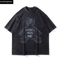 เสื้อยืดผู้ชายโอเวอร์ไซส์ dont hug me เสื้อy2k เสื้อมินิมอล เสื้ออปป้า เกาหลี