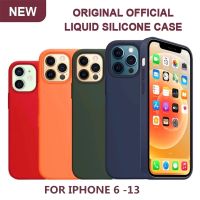 Official Original Silicone Case For iPhone 13 12 Mini 11 Pro Max XS Max XR X 10 6 7 8 Plus New Brand Full Shockproof Phone Cover