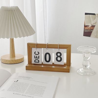 [COD] 2022 desk calendar ins style wooden page flip 2023 perpetual desktop decoration