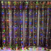 Garland Curtain for Room New Years Wedding Christmas Lights Decorations Curtains For Home Festoon Led Light Decor Fairy Lights