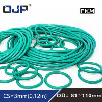 ﹍⊙◘ 1PC Fluorine rubber Ring Green FKM O ring Seal OD81/85/88/90/91/92/95/96/100/105/110x3mm Rubber O-Ring Seal Oil Gaskets washer