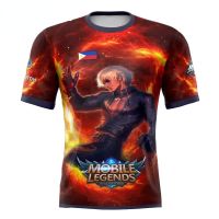 2023 NEWFull Sublimation Tshirt ฤดูร้อนแฟชั่น Mobile Legends Gusion Kof Skin Premium เสื้อพิมพ์3d พิมพ์รอบคอแขนสั้นเสื้อผู้ชายเสื้อยืดผู้ชาย Tees