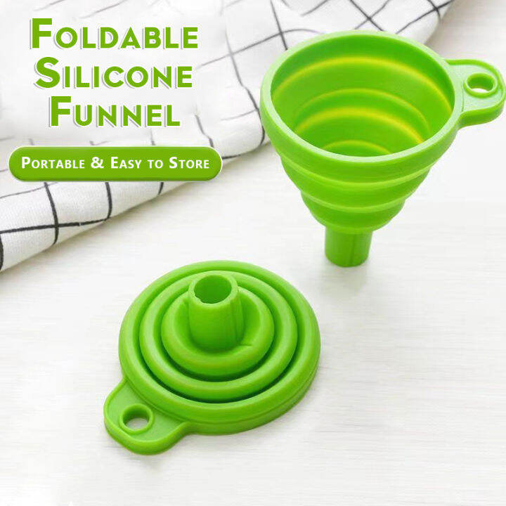 Silicone Funnel Foldable Kitchen Tools Oil Liquid Dispenser Portable