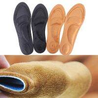 Men Women 4D Suede Memory Foam Insole Arch Support Orthopedic Insoles For Shoes Flat Foot Sole Shoe Pad Winter Warm Heel Pad Shoes Accessories