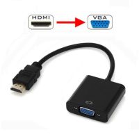 โปรโมชั่น HDMI to VGA Converter Adapter 1080P HD Cable HDMI2VGA cable For Laptop Projector Computer ราคาถูก สายดิจิตอล สายHDMI สายทีวี สายสัญญาณทีวี