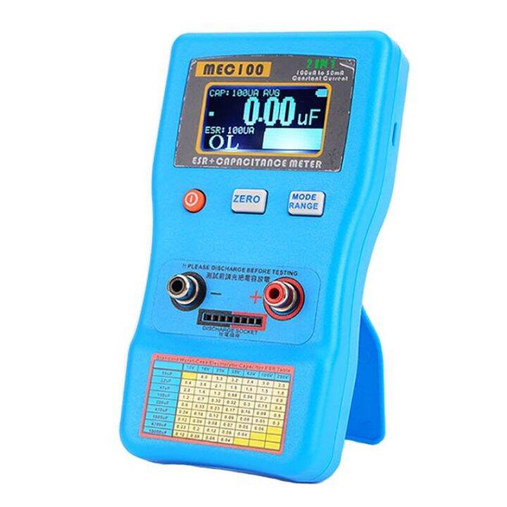 Capacitor Automatic Range Capacitance ESR Meter Tester w/ Kelvin Clip