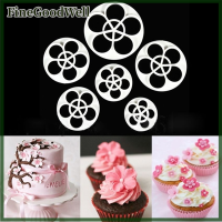 FineGoodWell 6x Fondant Cake Sugar Craft Decor Cookie Rose Flower Mold Gum Paste Cutter Tool