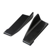 2PCS Car Auto Universal Blade Rear Shovel Glossy ABS Black Anti-Scratch Car Rear Bumper Lip Wrap Angle Diffuser Splitter Safety