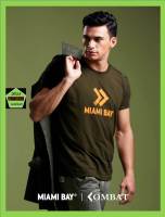 เสื้อคอกลม แบรนด์ Miami bay รุ่น Combat สีเขียวขี้ม้า