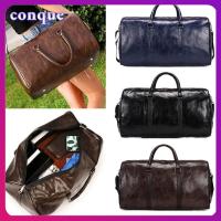 CONQUE จุได้มาก กระเป๋าเดินทาง holdall การเดินทางเพื่อธุรกิจ แบบพกพาได้ PU หนัง Duffle แฟชั่นสำหรับผู้หญิง นุ่มนุ่มๆ กระเป๋าถือแบบถือ ชายหญิง