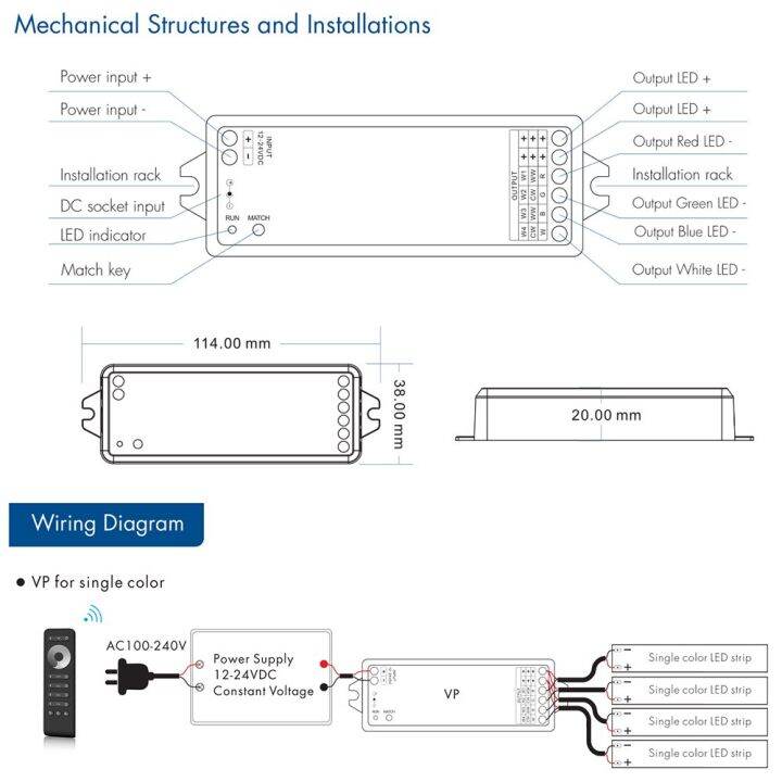 worth-buy-sakelar-peredup-หรี่ไฟ-led-4ช่อง12v-24v-dc-15a-pwm-ไร้สาย-rf-2-4g-รีโมท4ทางสำหรับแถบเดี่ยวสีแอลอีดี