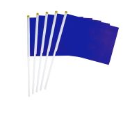 ⊕◆ 10Pcs/Pack Pure Color Stick Flags Mini Hand Waving Customized Flags With Plastic Stick Party Decors Parade Celebrate Accessories