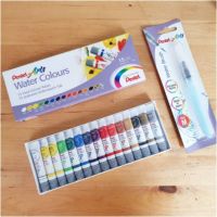 สีน้ำ Pentel Water colours 15 tubes ใน set มีสีเงิน และทองด้วย