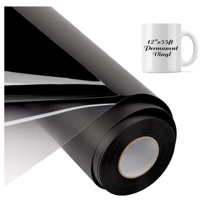 Chrome Permanent Vinyl Roll 12'' x 10FT Silver Adhesive Vinyl for Cup Decals