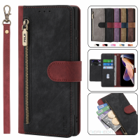 เคสหนังแปรงกันขโมยสำหรับ Xiaomi Mi 12S 12T 12 Ultra Pro 11 Lite 11T 10T 11i Note 10 9T 9 SE ฝาครอบกระเป๋าเงินแบบกลับด้านได้ธุรกิจ snjspk