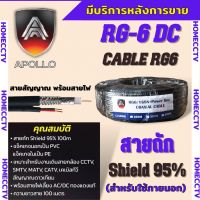 สายสัญญาณ RG6+สายไฟ (ต่อ 1 ม้วน 100เมตร) สายนำสัญญาณกล้องวงจรปิด RG6+power 100M