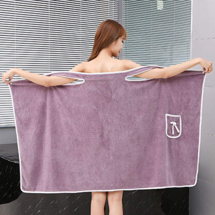 สปาชายหาดอาบน้ำมหัศจรรย์สำหรับผู้หญิงเสื้อคลุมอาบน้ำชุดเดรสชายหาดผ้าขนหนูผ้าขนหนูห้องน้ำ-handuk-cepat-kering-ได้ในผ้าขนหนูอาบน้ำสวมใส่ได้