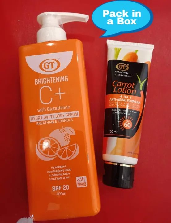 NEW 500ML GT Brightening C+ with Glutathione HYDRA WHITE BODY SERUM and