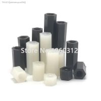 ✟ 20pcs 50Pcs M2 M2.5 M3 M4 Black or White Nylon Hexagon Standoff Spacer Female Column Double Pass Plastic Hex Long nut Spacing