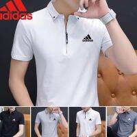 ✾▣ 【Ready Stock】polo t shir men shirt zipper 100 cotton POLO shirt summer shirt sports stand-up collar short-sleeved T-shirt tennis clothes men and women T-shirt baju polo lelaki