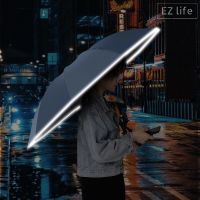 EZ Automatic Reverse Umbrella with Reflective Tape Umbrella Sun UV ร่มกันUV ร่มกันแดด กันฝน ไร้ละออง ไร้สนิม กันยูวี ร่มพับ 10 ก้าน