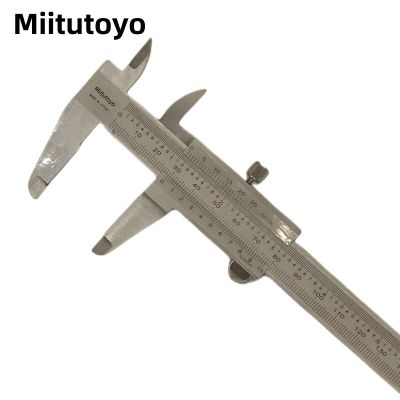 เครื่องวัดระยะเวอร์เนีย Miitutoyo 6 "8" 12 "150Mm 200Mm 300Mm แม่นยำ0.02Mm สแตนเลสสำหรับวัดจบการศึกษาคาลิปเปอร์1/128in 0.05Mm