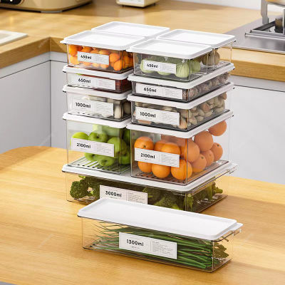 กล่องเก็บผลไม้ในตู้เย็น กล่องถนอมอาหาร กล่องถนอมผักผลไม้ เก็บของสด กล่องพลาสติก 6 ขนาด ที่เก็บของในตู้เย็น