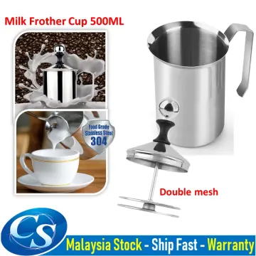 Shop Stainless Milk Frother With Hand Pump online - Dec 2023