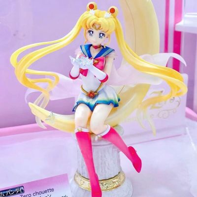 ZZOOI 20cm Sailor Moon Figures Anime Tsukino Usagi Pvc Model Moon Hare Zero Cartoon Action Figurines Toy Collection Kid Gift Statue
