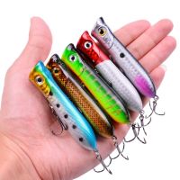 1PCS 8cm 11g 6 Hooks Pesca Artificial Bait Peche Fishing Tackle Top Water for Sea Bass Popper Lure Fishing Wobbler Crankbait