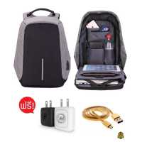 กระเป๋าสะพายหลัง กระเป๋าเป้นิรภัย ป้องกันขโมย Anti-theft bag + พอร์ต USB