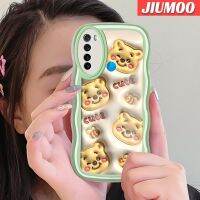 เคส JIUMOO สำหรับ Xiaomi Redmi Note 8 2021 Note 8T เคสโทรศัพท์ลายหมีน้ำผึ้งคลื่น3D การ์ตูนแบบนิ่มดั้งเดิมขอบซิลิโคนน้ำเคสคลุมทั้งหมดตัวปกป้องกล้องถ่ายรูปเลนส์เคสฝาหลังกรอบนุ่ม