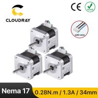 Cloudray 34mm Nema 17 Stepper Motor 28N.cm 1.3A 2 Phase Stepper Motor for CNC 3D printer Engraving Milling Machine