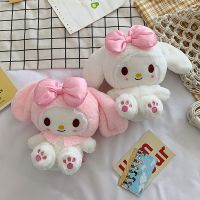 Sanrio กระเป๋าเป้สะพายหลัง My Melody Plush น่ารักตุ๊กตาสัตว์ยัดนุ่นของเล่น Plushie Bag การ์ตูนอนิเมะกระเป๋าเป้สะพายไหล่สำหรับเด็กผู้หญิง