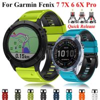 22 26mm silikonowy pasek na klamrę do zegarka Garmin Fenix 7 7X 6 6X 5 5X Plus opaska na nadgarstek 7 Pro akcesoria do bransoletki