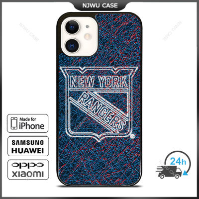 New York Rangers Abstract Phone Case for iPhone 14 Pro Max / iPhone 13 Pro Max / iPhone 12 Pro Max / XS Max / Samsung Galaxy Note 10 Plus / S22 Ultra / S21 Plus Anti-fall Protective Case Cover