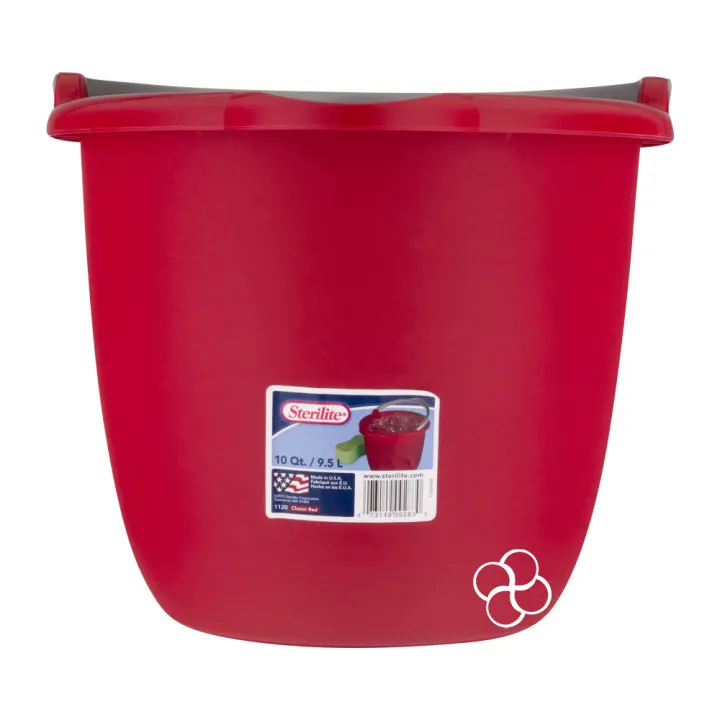 Sterilite 10 Quart Red Pail with Handle | Lazada PH